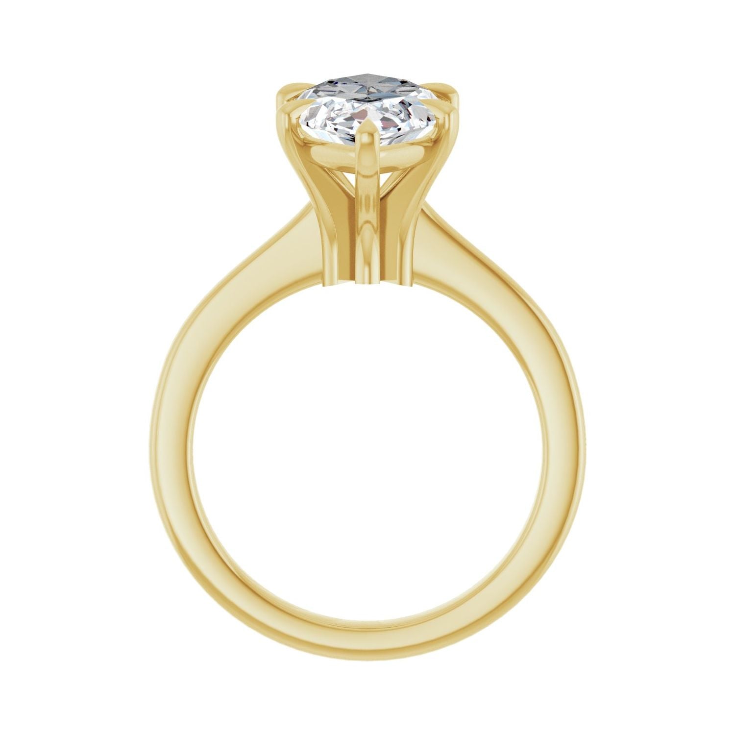 Marquise Claw-Prong Engagement Ring | Metal Type=14K Yellow Gold | Center Stone Size=3 CT | Image 2