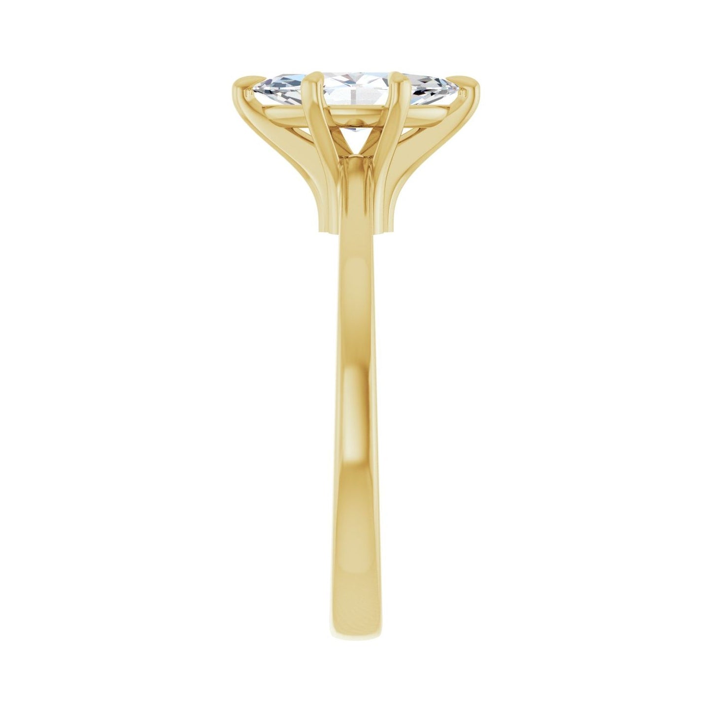 Marquise Claw-Prong Engagement Ring | Metal Type=14K Yellow Gold | Center Stone Size=1 CT | Image 4