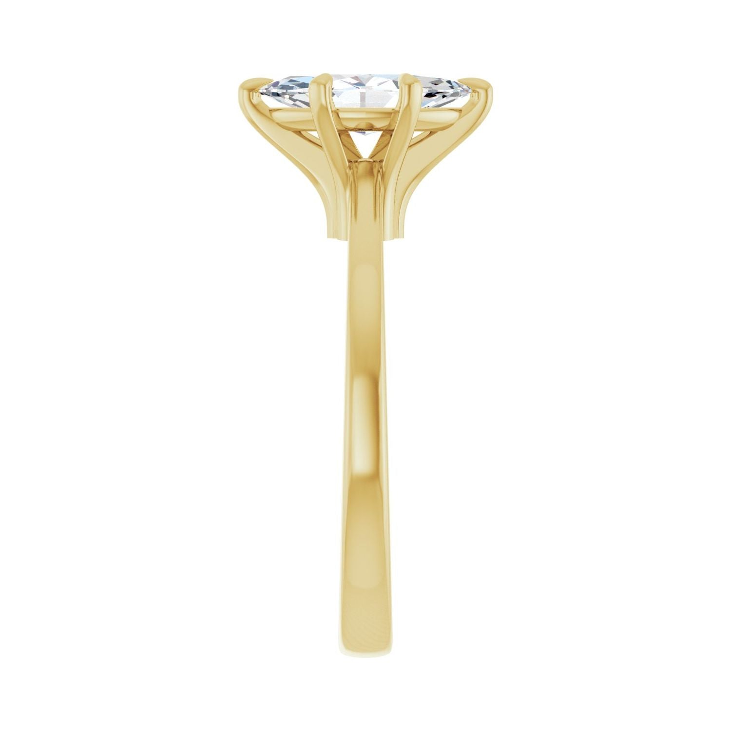 Marquise Claw-Prong Engagement Ring | Metal Type=14K Yellow Gold | Center Stone Size=1 CT | Image 4
