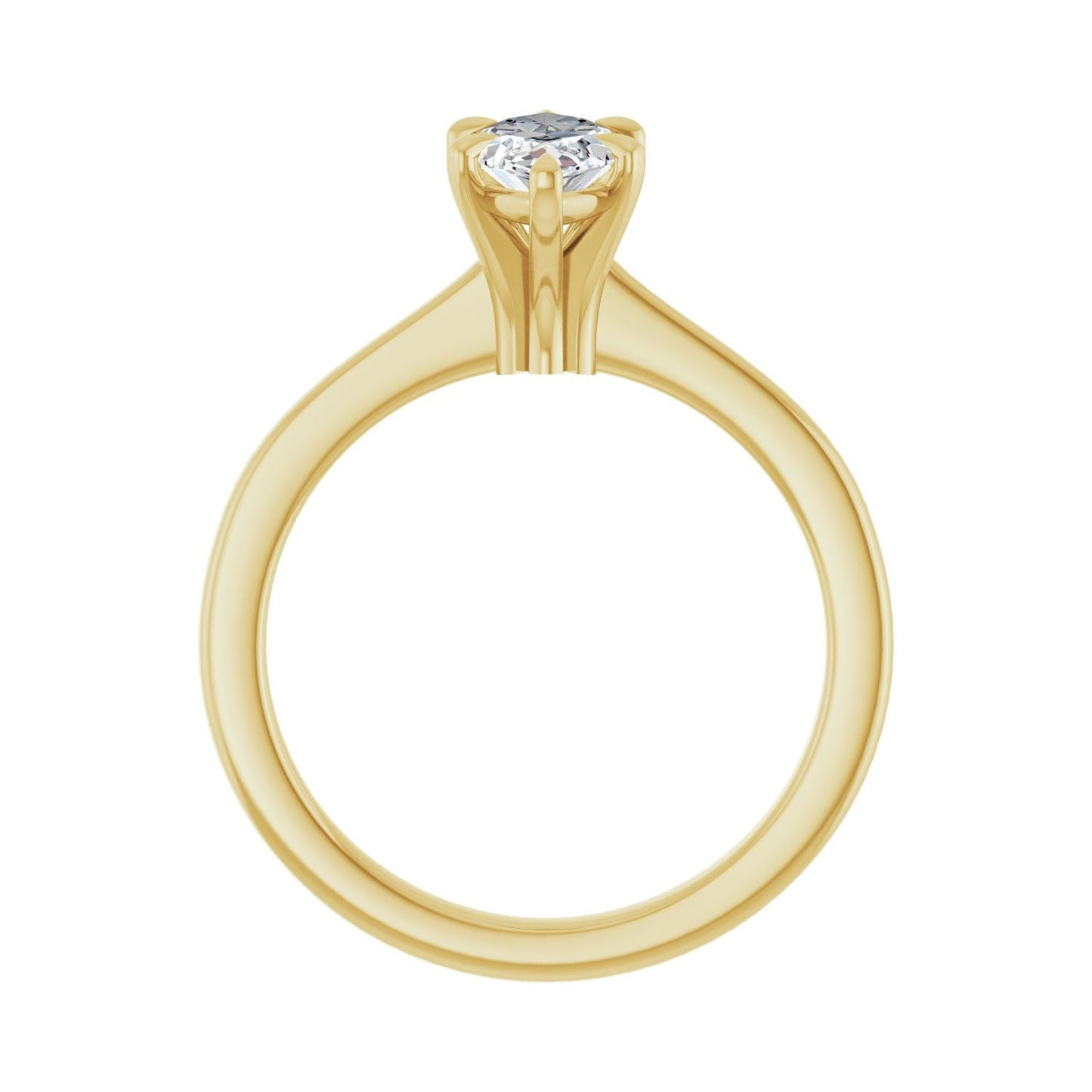 Marquise Claw-Prong Engagement Ring | Metal Type=14K Yellow Gold | Center Stone Size=1 CT | Image 2