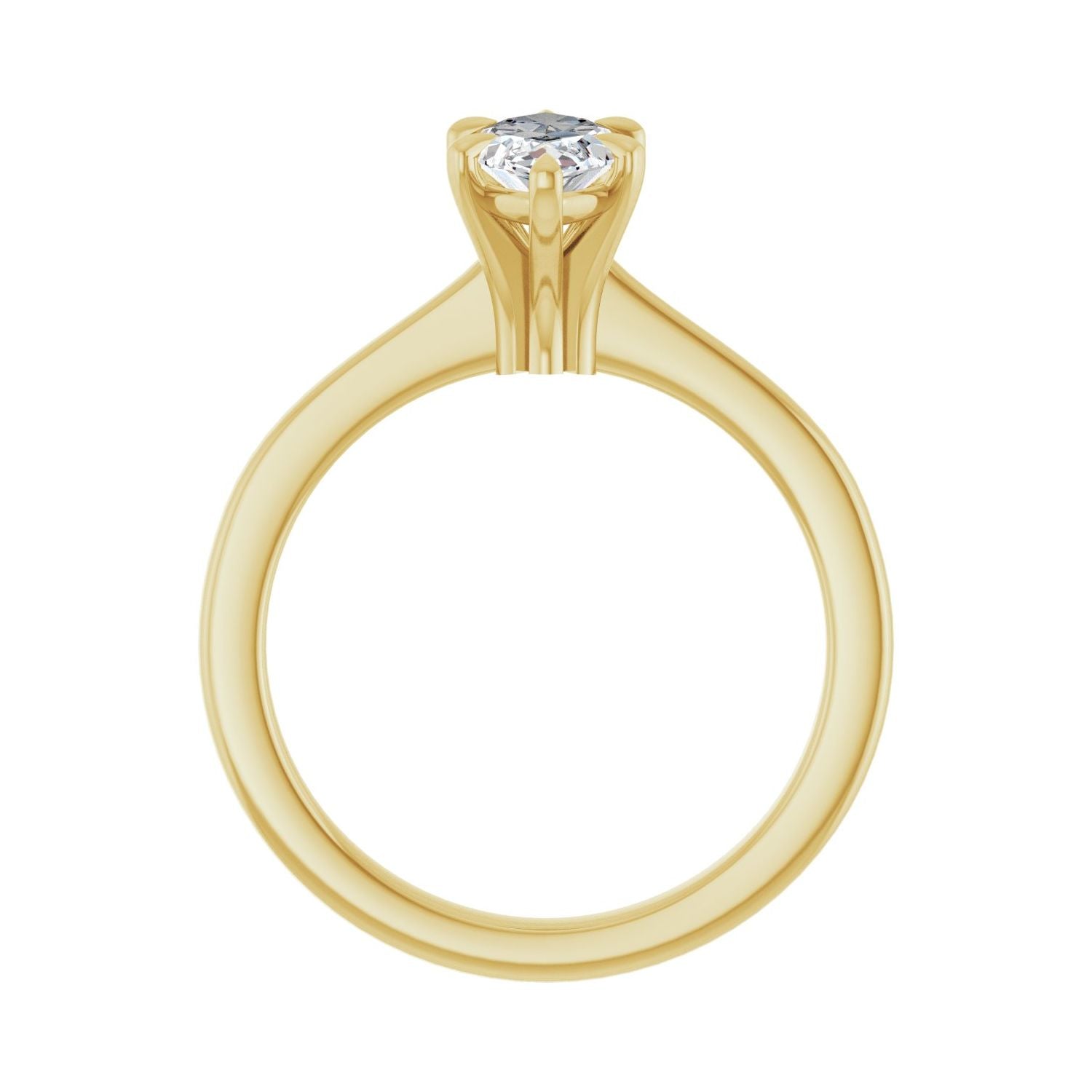 Marquise Claw-Prong Engagement Ring | Metal Type=14K Yellow Gold | Center Stone Size=1 CT | Image 2