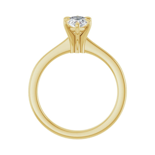 Marquise Claw-Prong Engagement Ring | Metal Type=14K Yellow Gold | Center Stone Size=1 CT | Image 2