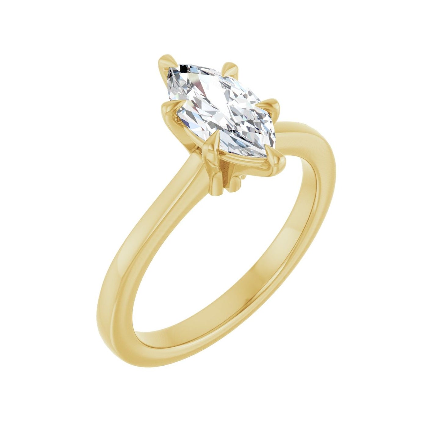 Marquise Claw-Prong Engagement Ring | Metal Type=14K Yellow Gold | Center Stone Size=1 CT | Image 1
