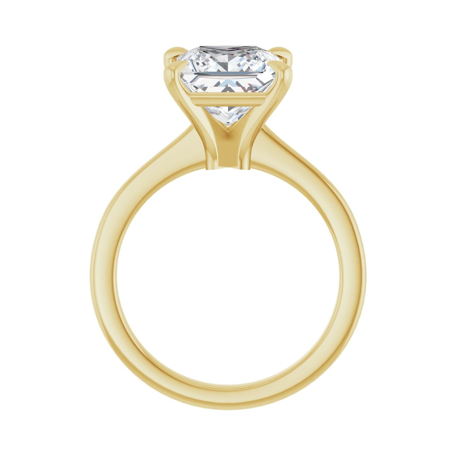 Square Claw-Prong Engagement Ring | Metal Type=14K Yellow Gold | Center Stone Size=3 CT | Image 2