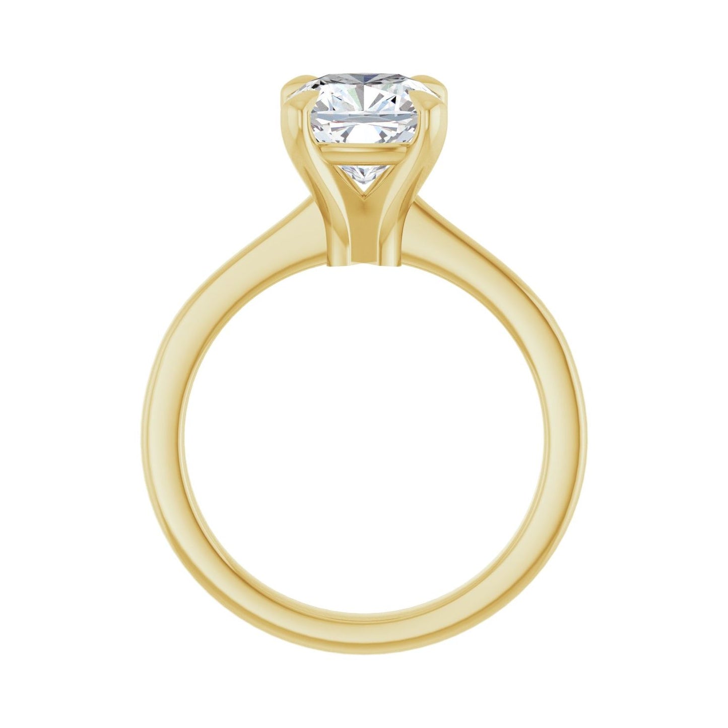 Cushion Claw-Prong Engagement Ring | Metal Type=14K Yellow Gold | Center Stone Size=2.5 CT | Image 2
