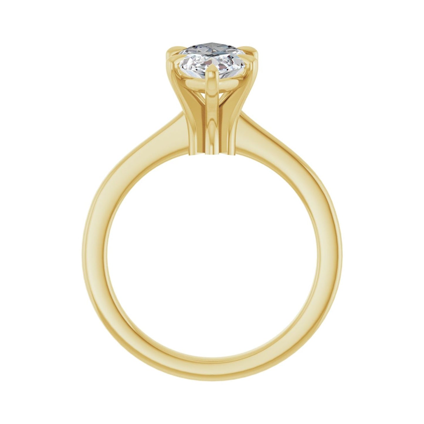 Marquise Claw-Prong Engagement Ring | Metal Type=14K Yellow Gold | Center Stone Size=2 CT | Image 2