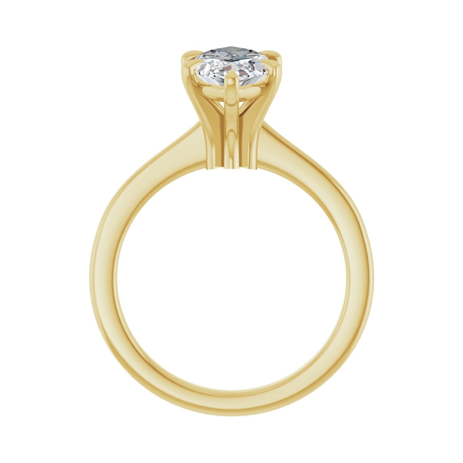 Marquise Claw-Prong Engagement Ring | Metal Type=14K Yellow Gold | Center Stone Size=2 CT | Image 2