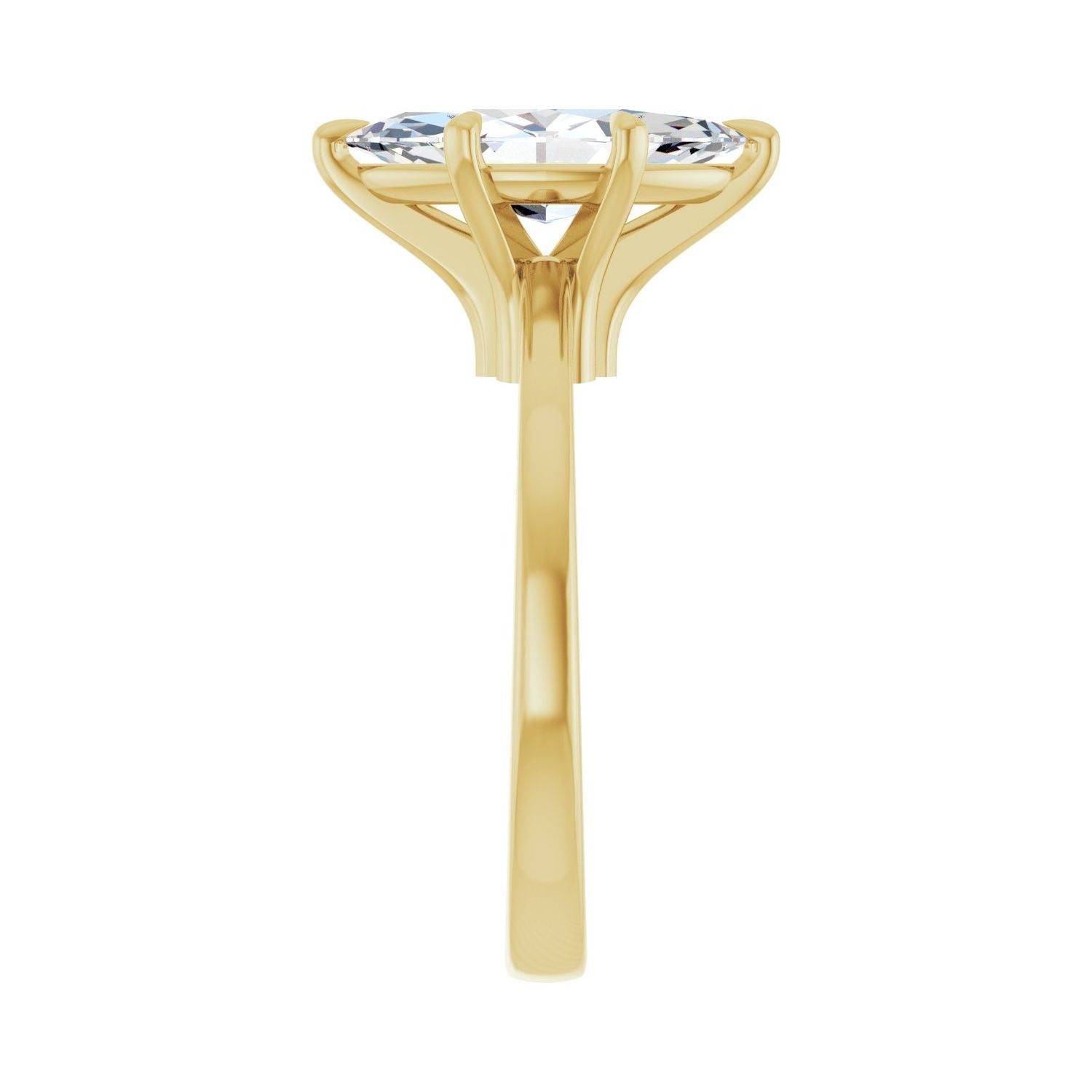 Marquise Claw-Prong Engagement Ring | Metal Type=14K Yellow Gold | Center Stone Size=2 CT | Image 4