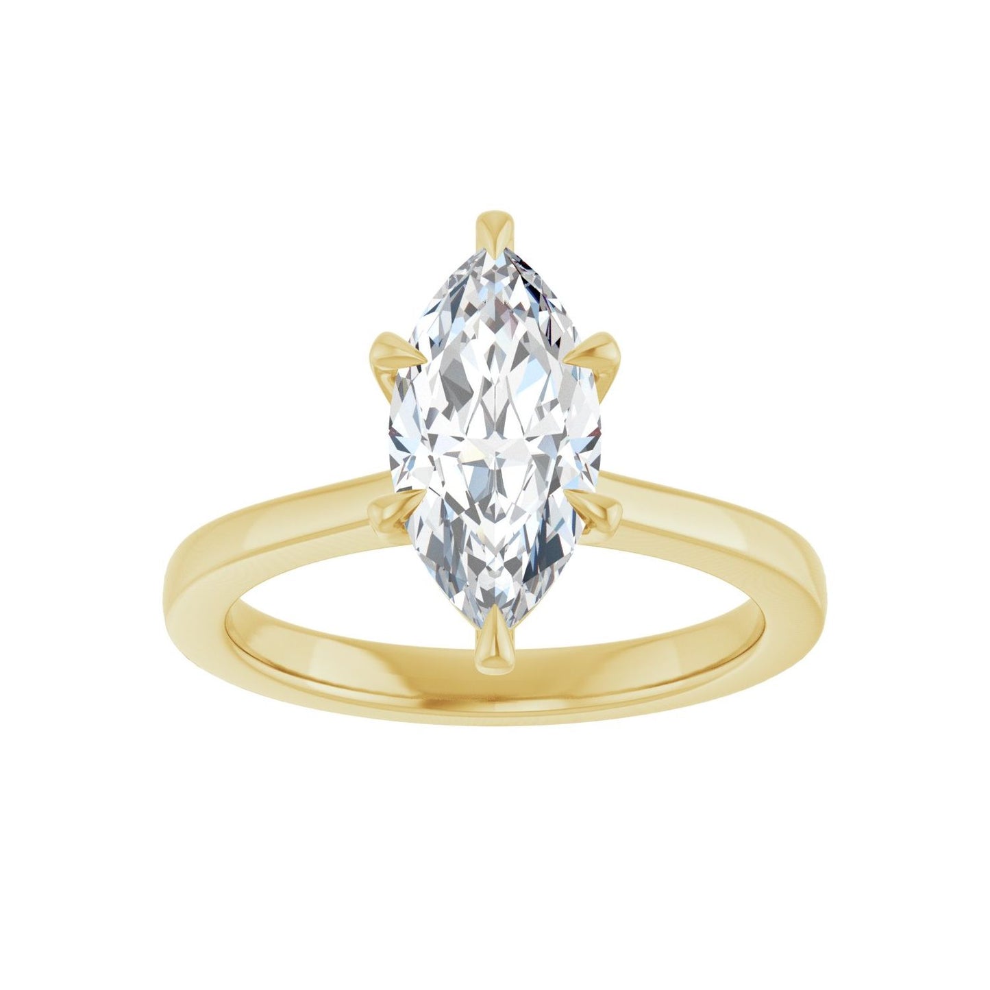 Marquise Claw-Prong Engagement Ring | Metal Type=14K Yellow Gold | Center Stone Size=1.5 CT | Image 3