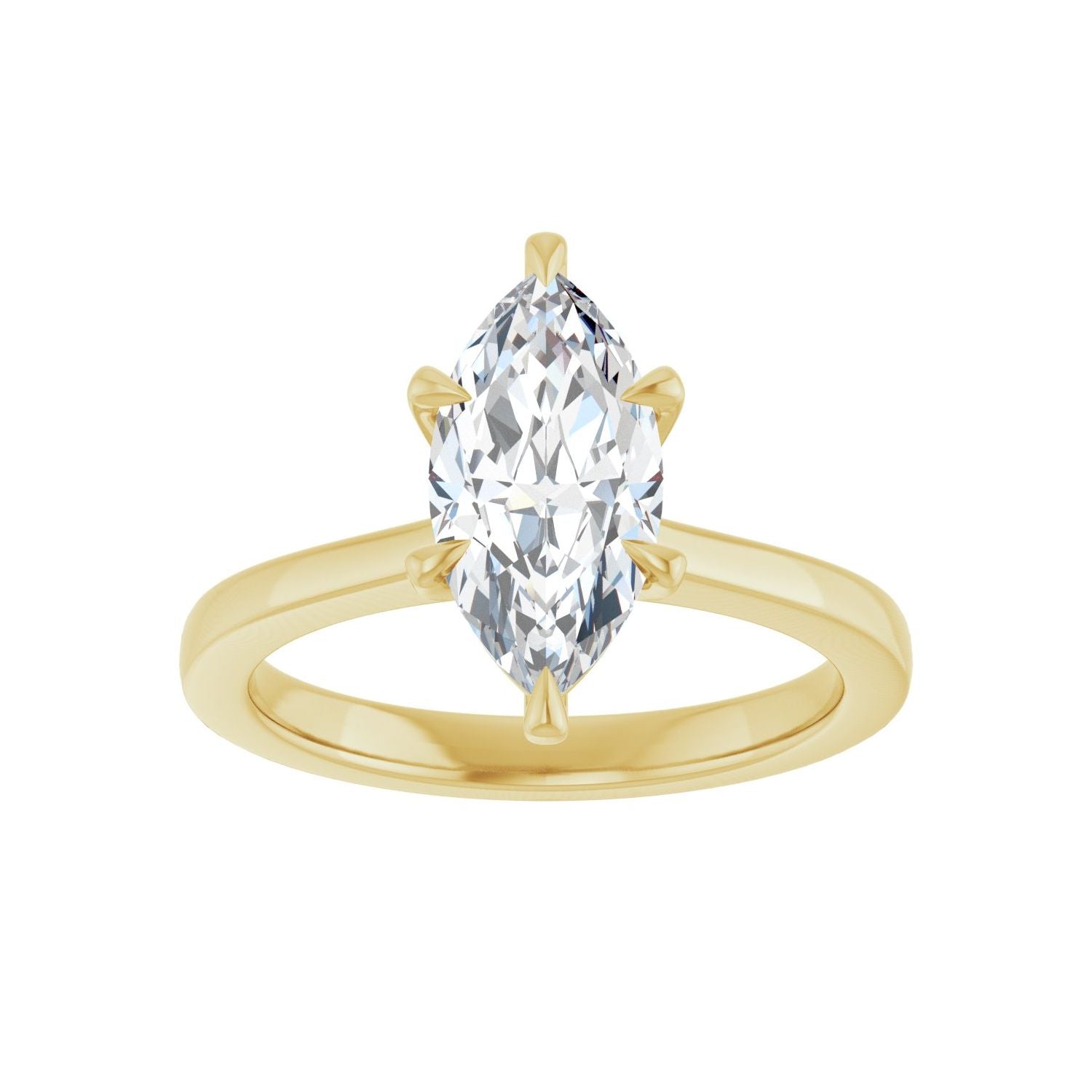 Marquise Claw-Prong Engagement Ring | Metal Type=14K Yellow Gold | Center Stone Size=1.5 CT | Image 3