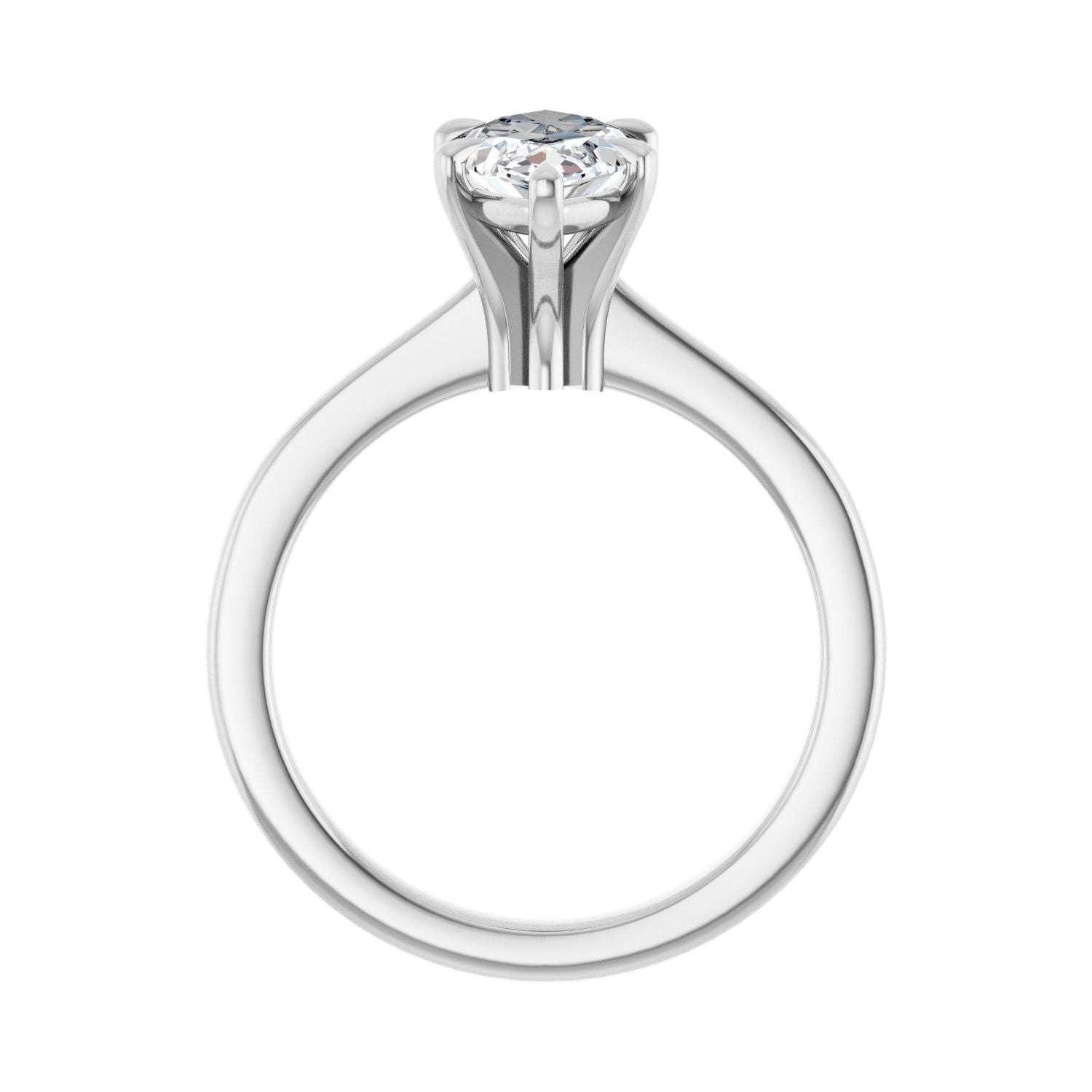 Marquise Claw-Prong Engagement Ring | Metal Type=14K White Gold | Center Stone Size=1.5 CT | Image 2