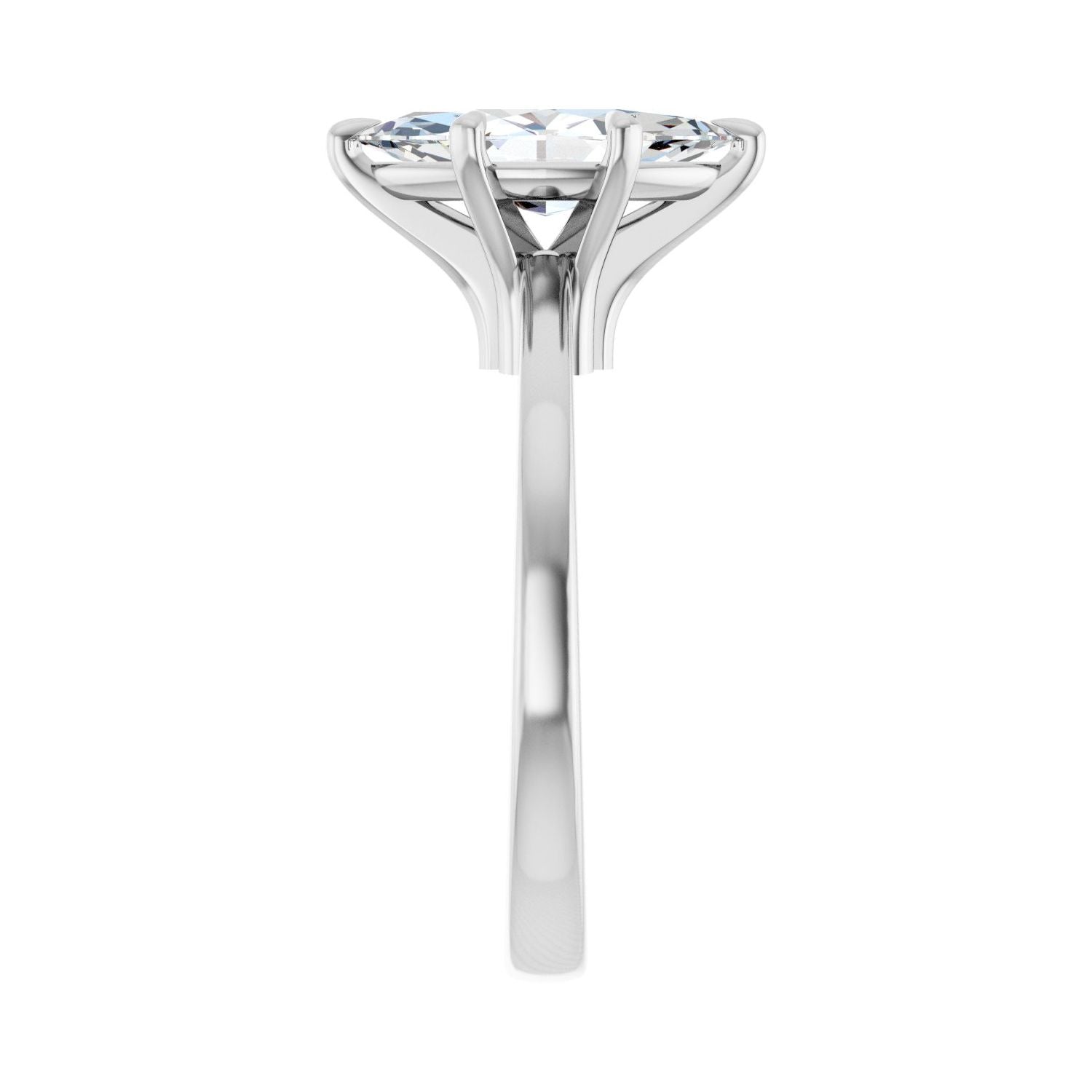 Marquise Claw-Prong Engagement Ring | Metal Type=14K White Gold | Center Stone Size=1.5 CT | Image 4