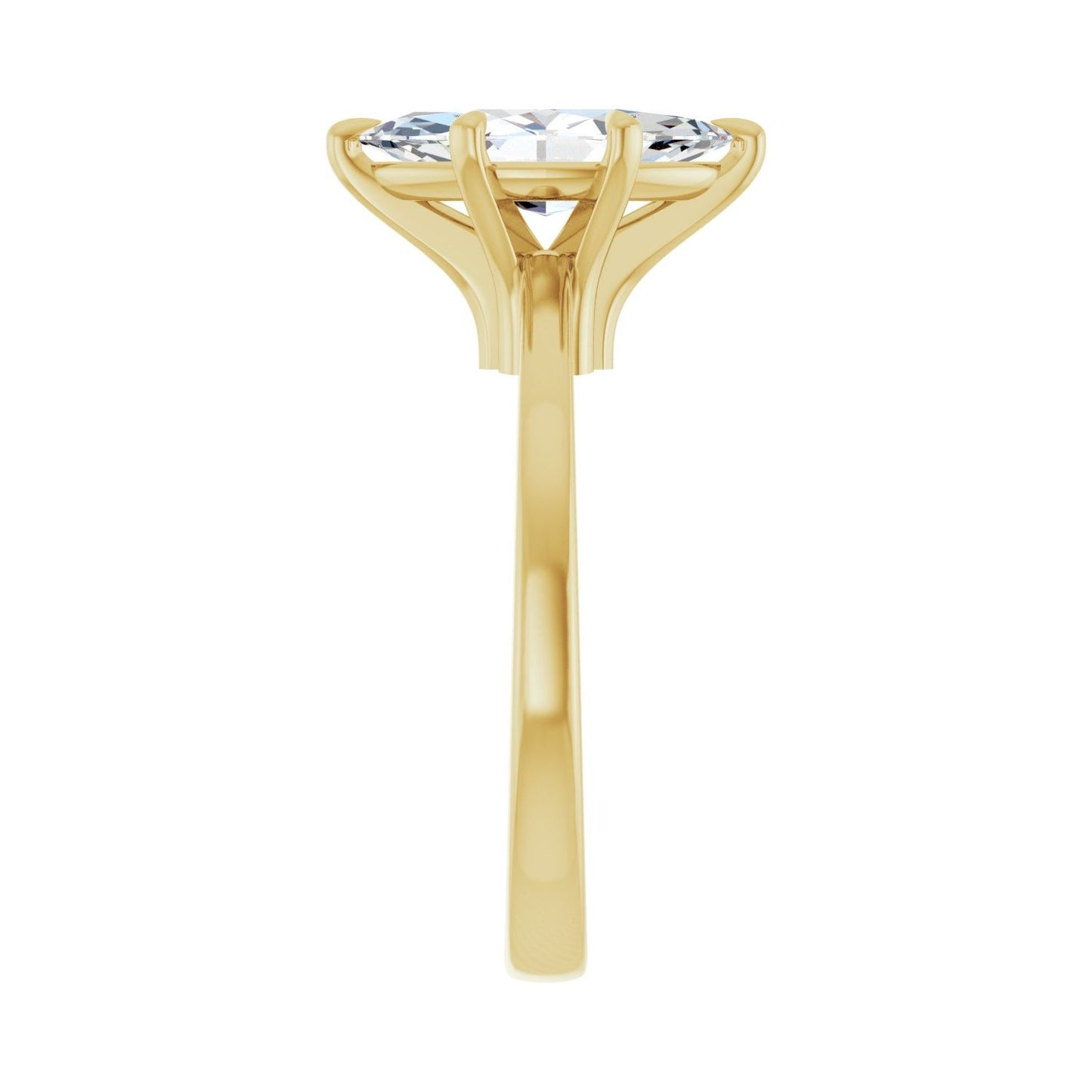 Marquise Claw-Prong Engagement Ring | Metal Type=14K Yellow Gold | Center Stone Size=1.5 CT | Image 4