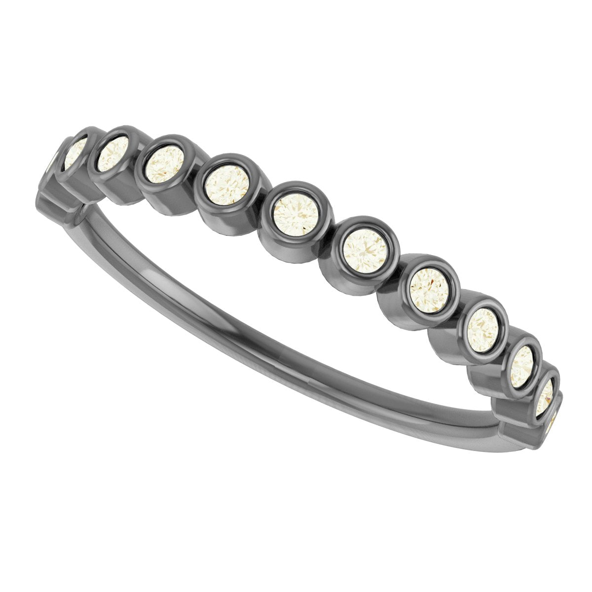 Bezel-Set Anniversary Band - Round | Metal Type=14K Yellow Gold | Diamond Size=1.5MM | Image 2