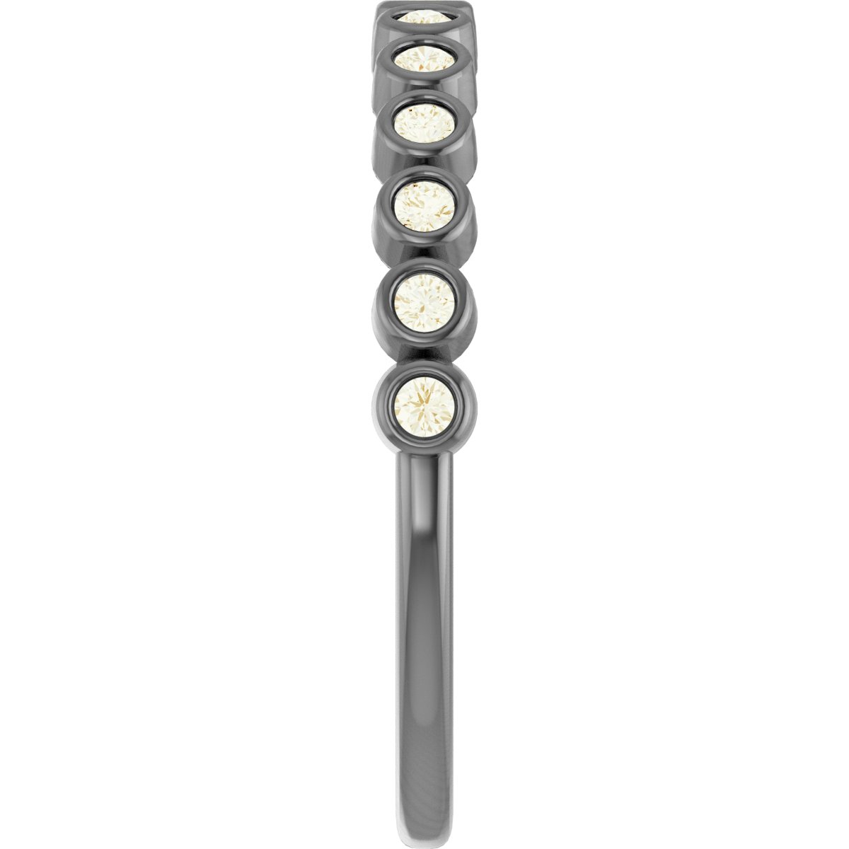 Bezel-Set Anniversary Band - Round | Metal Type=14K Yellow Gold | Diamond Size=1.5MM | Image 1