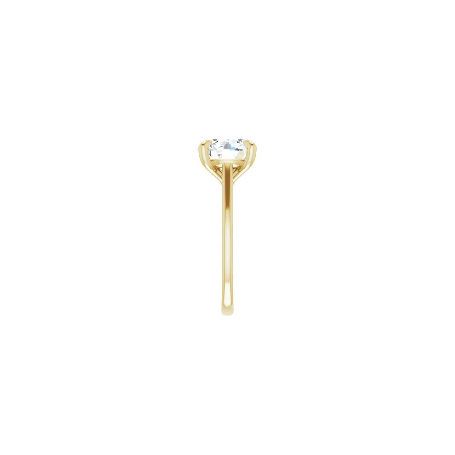 Round Claw-Prong Solitaire Engagement Ring | Metal Type=14K Yellow Gold | Center Stone Size=3 CT | Image 4
