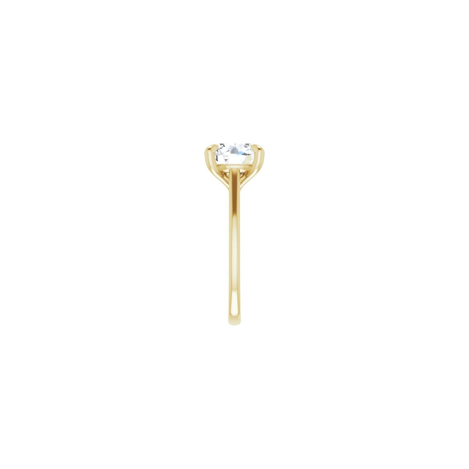 Round Claw-Prong Solitaire Engagement Ring | Metal Type=14K Yellow Gold | Center Stone Size=3 CT | Image 4
