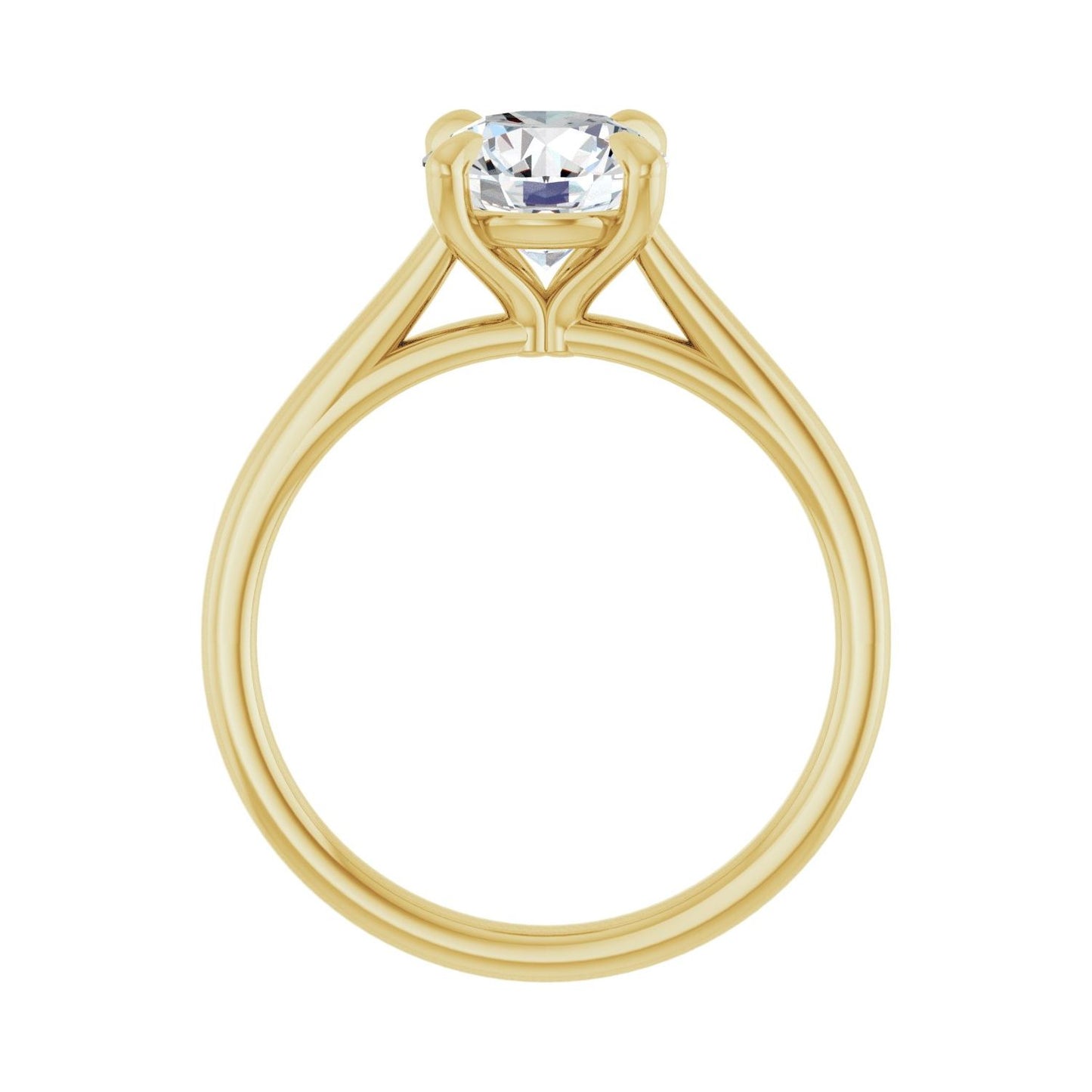 Round Claw-Prong Solitaire Engagement Ring | Metal Type=14K Yellow Gold | Center Stone Size=1.5 CT | Image 2