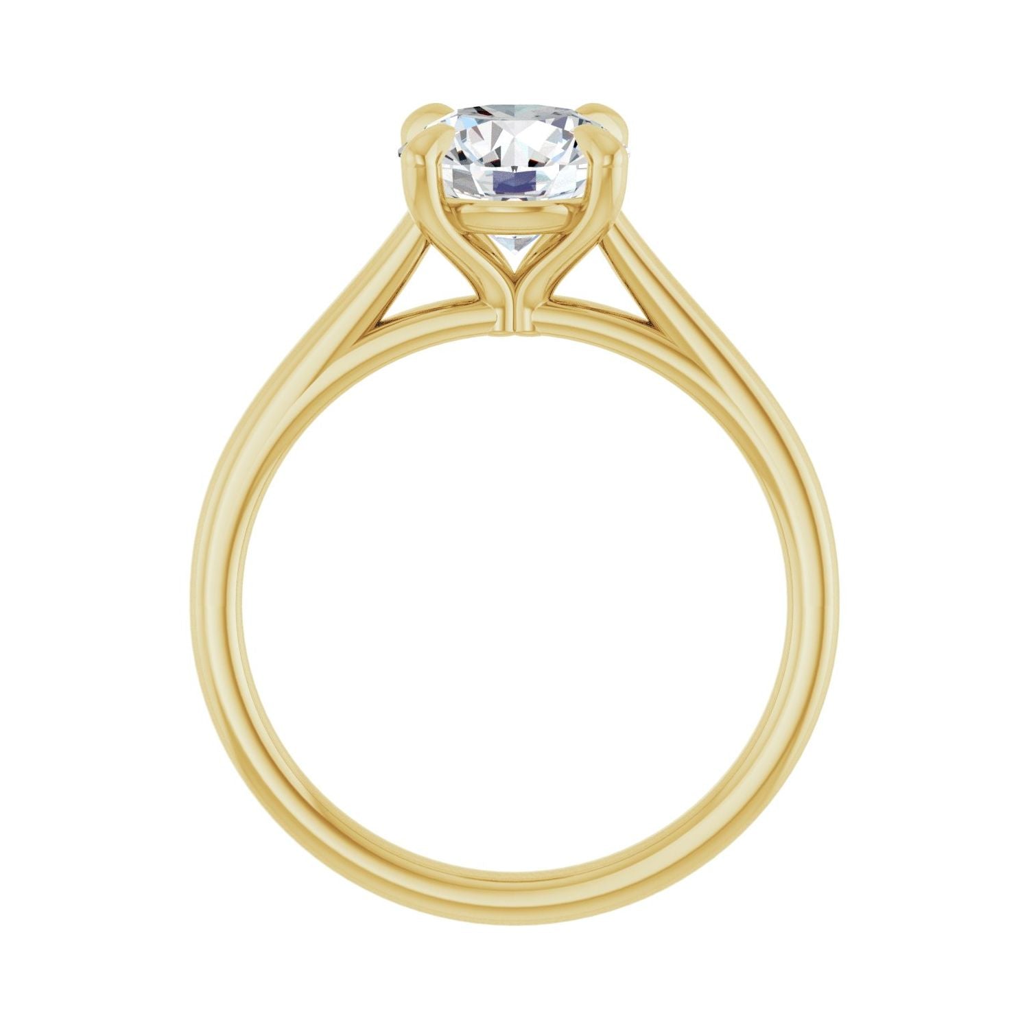 Round Claw-Prong Solitaire Engagement Ring | Metal Type=14K Yellow Gold | Center Stone Size=1.5 CT | Image 2