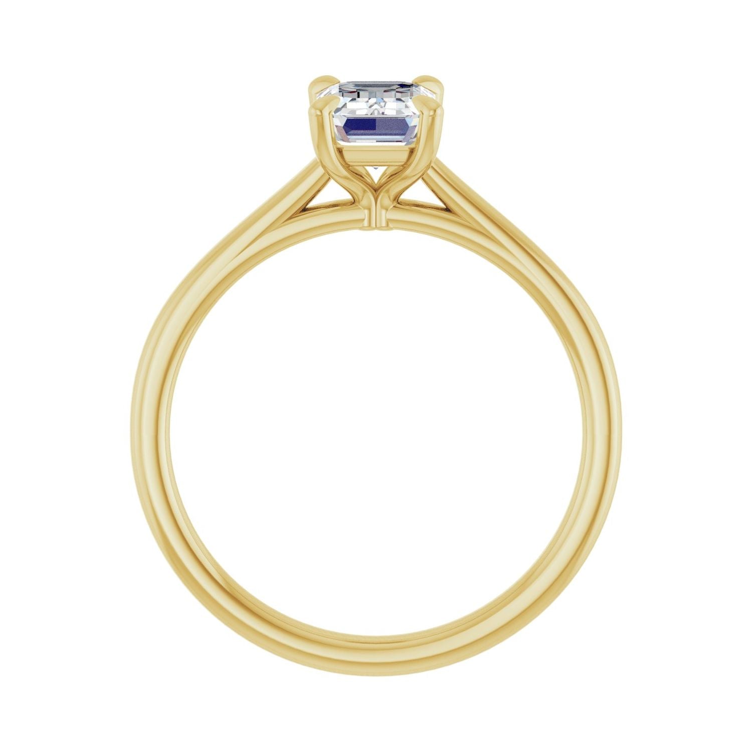 Emerald Claw-Prong Solitaire Engagement Ring | Metal Type=14K Yellow Gold | Center Stone Size=1.5 CT | Image 2