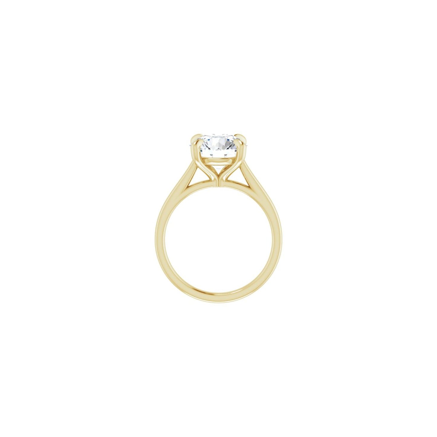 Round Claw-Prong Solitaire Engagement Ring | Metal Type=14K Yellow Gold | Center Stone Size=3 CT | Image 2