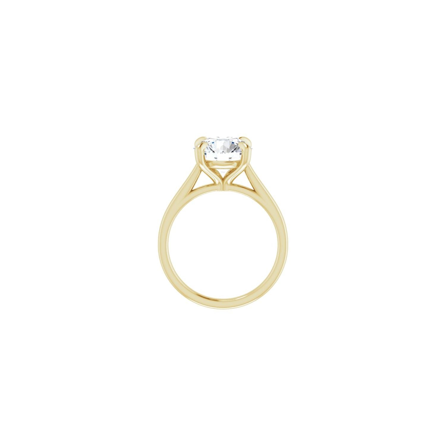 Round Claw-Prong Solitaire Engagement Ring | Metal Type=14K Yellow Gold | Center Stone Size=3 CT | Image 2