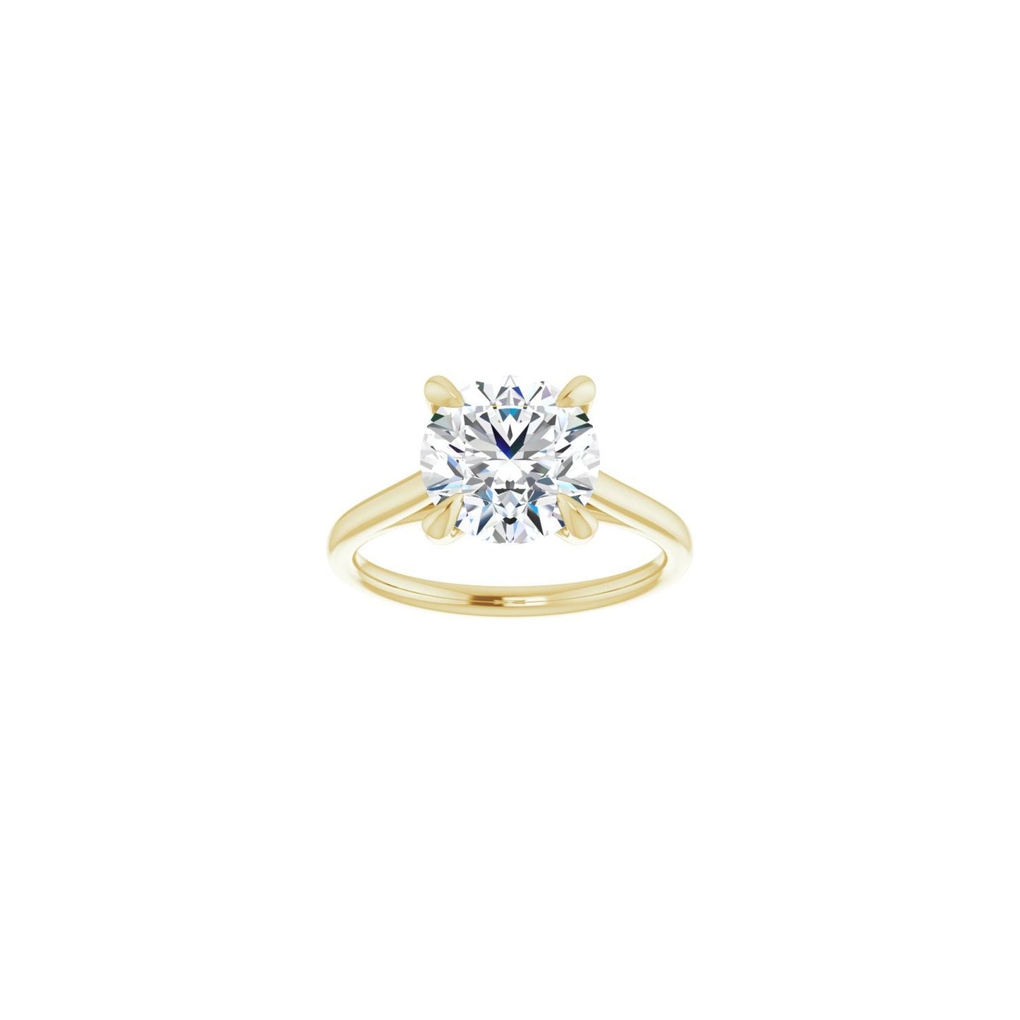 Round Claw-Prong Solitaire Engagement Ring | Metal Type=14K Yellow Gold | Center Stone Size=2.5 CT | Image 3