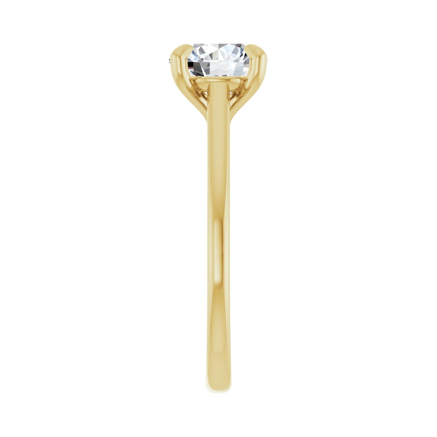 Round Claw-Prong Solitaire Engagement Ring | Metal Type=14K Yellow Gold | Center Stone Size=1.5 CT | Image 4