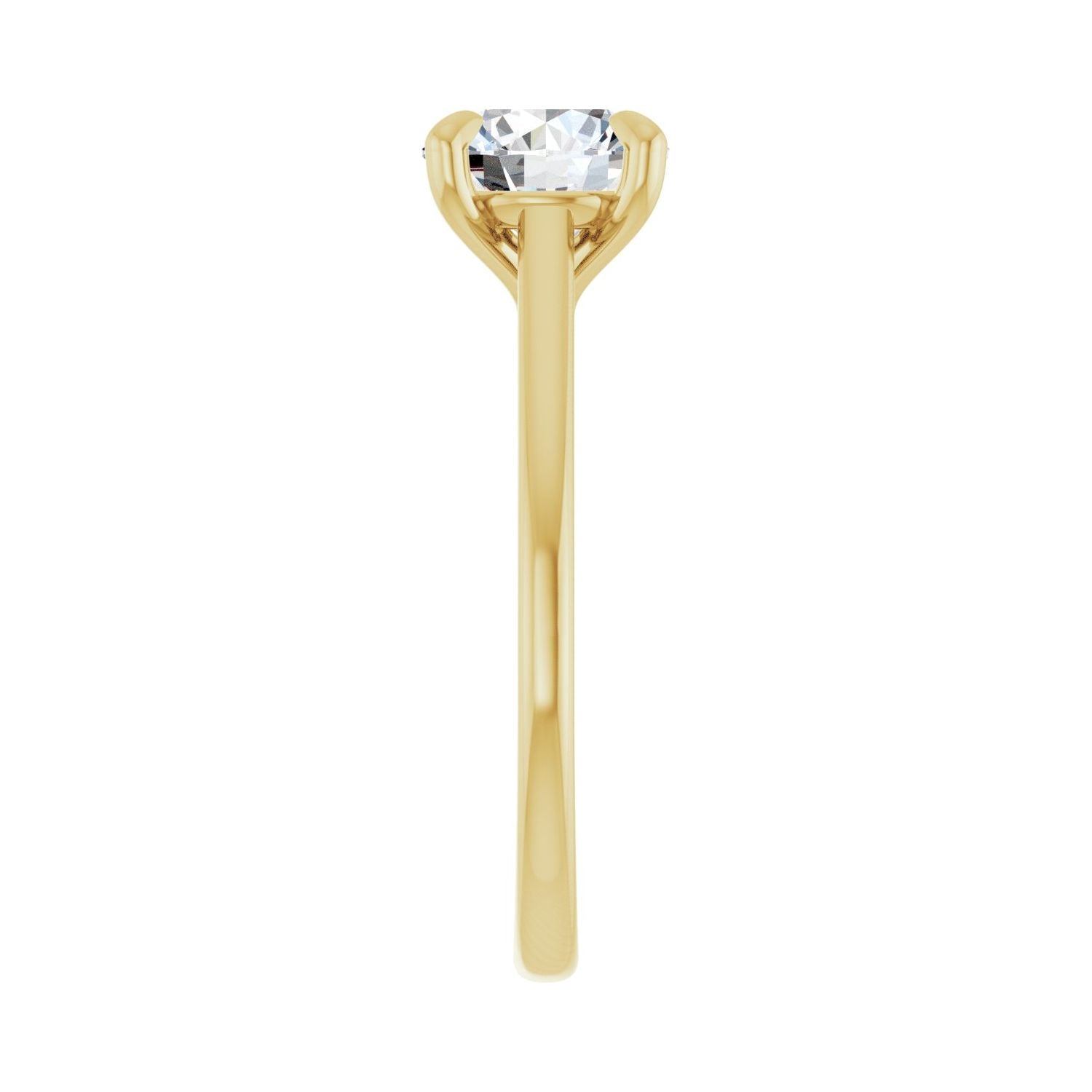 Round Claw-Prong Solitaire Engagement Ring | Metal Type=14K Yellow Gold | Center Stone Size=1.5 CT | Image 4
