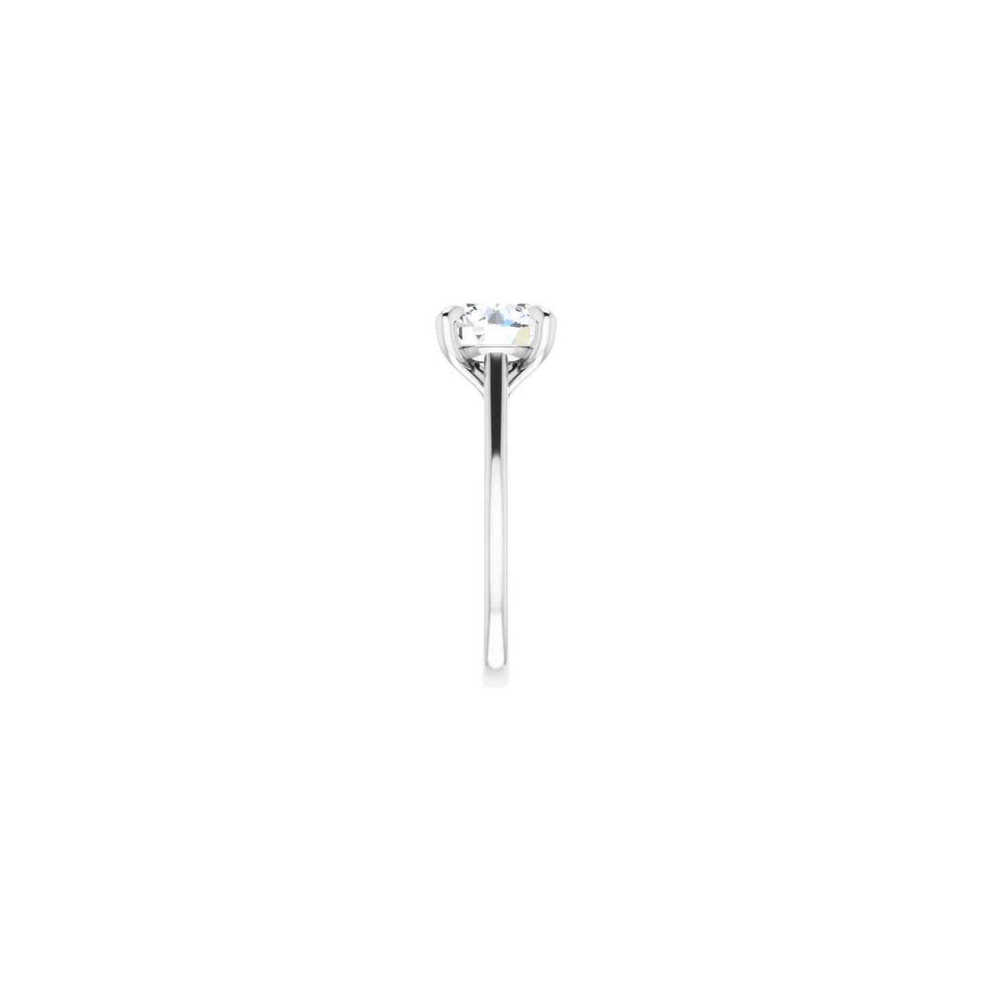 Round Claw-Prong Solitaire Engagement Ring | Metal Type=14K White Gold | Center Stone Size=2.5 CT | Image 4