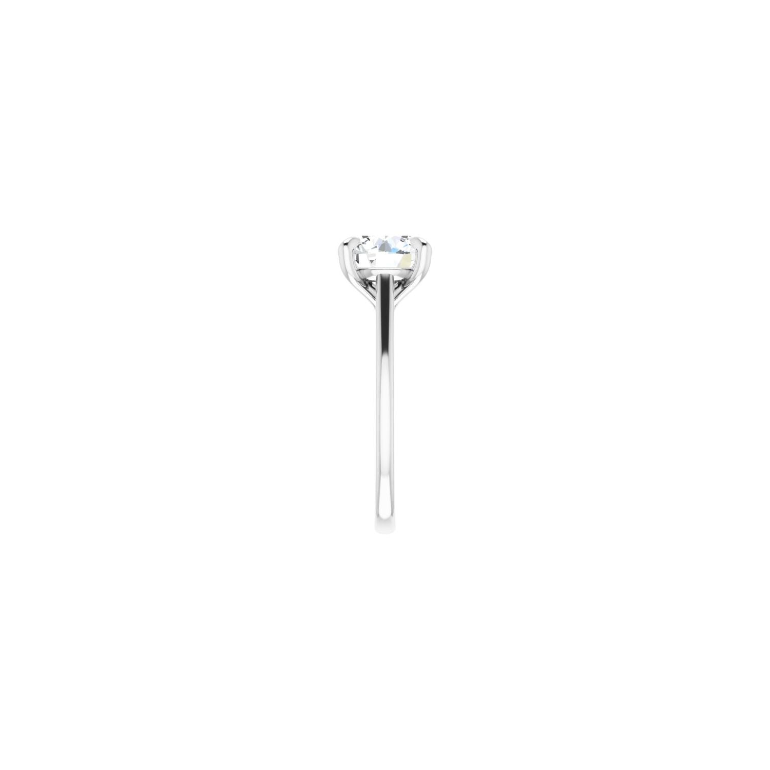 Round Claw-Prong Solitaire Engagement Ring | Metal Type=14K White Gold | Center Stone Size=2.5 CT | Image 4
