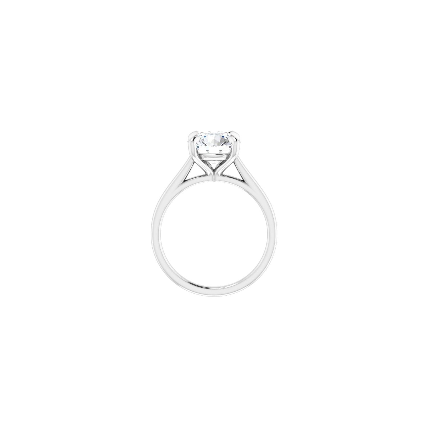 Round Claw-Prong Solitaire Engagement Ring | Metal Type=14K White Gold | Center Stone Size=2.5 CT | Image 2