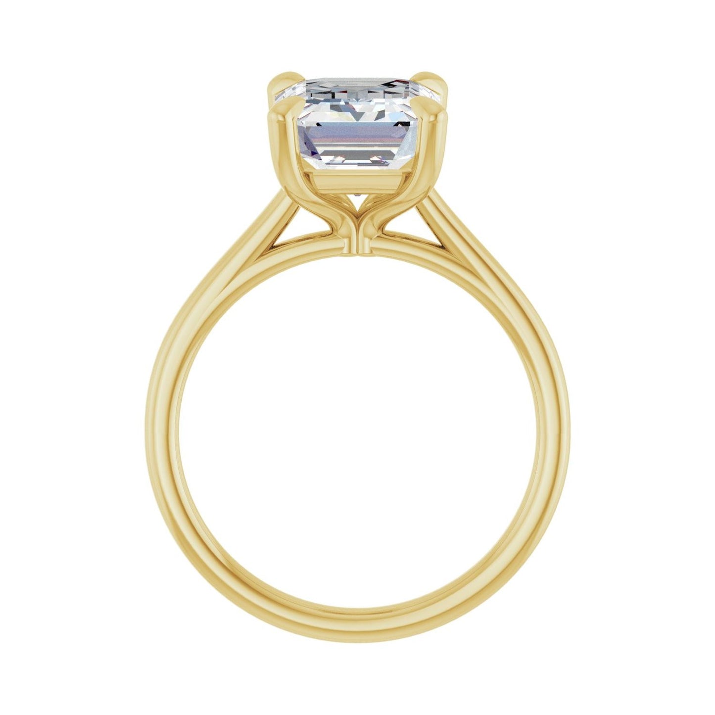 Emerald Claw-Prong Solitaire Engagement Ring | Metal Type=14K Yellow Gold | Center Stone Size=3 CT | Image 2