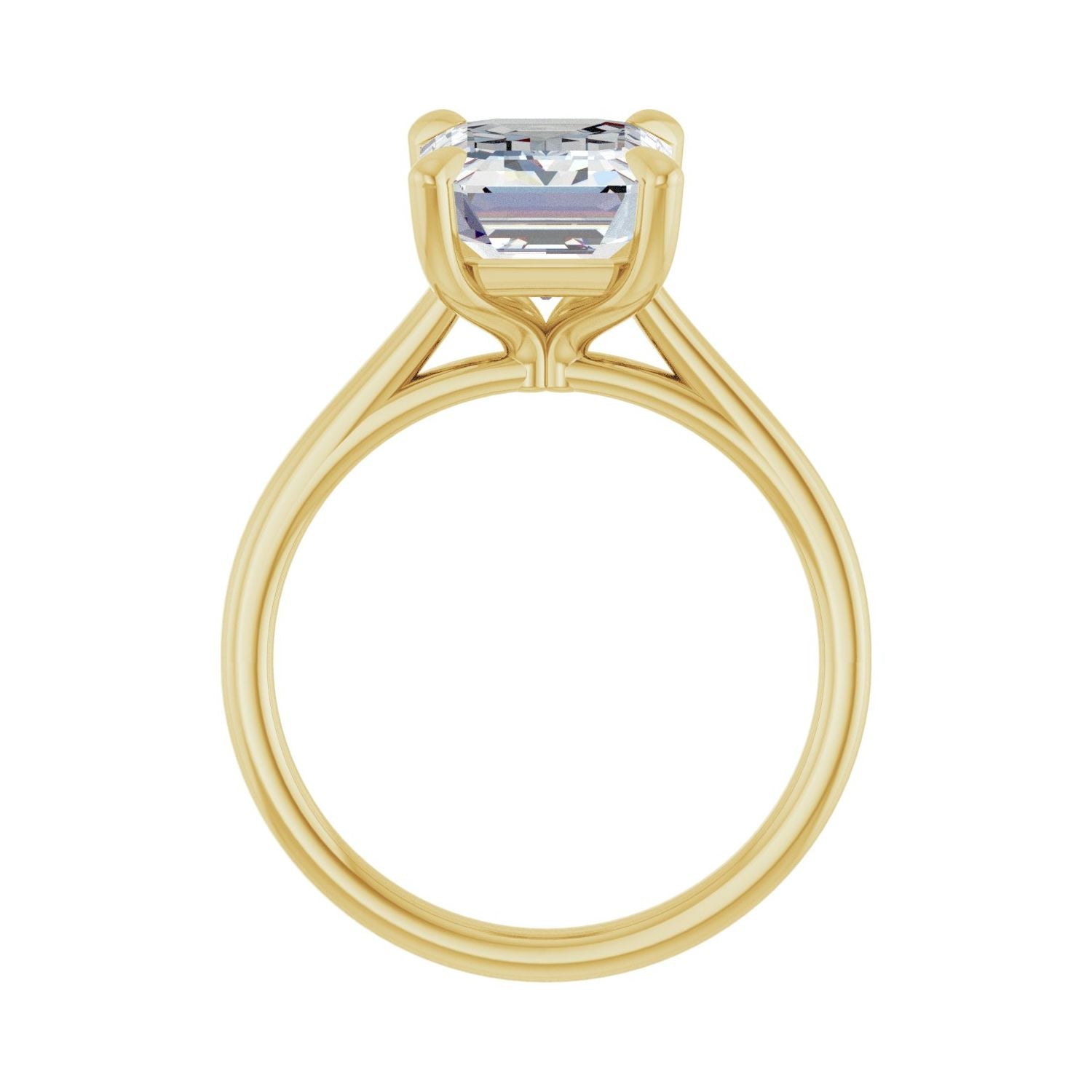 Emerald Claw-Prong Solitaire Engagement Ring | Metal Type=14K Yellow Gold | Center Stone Size=3 CT | Image 2