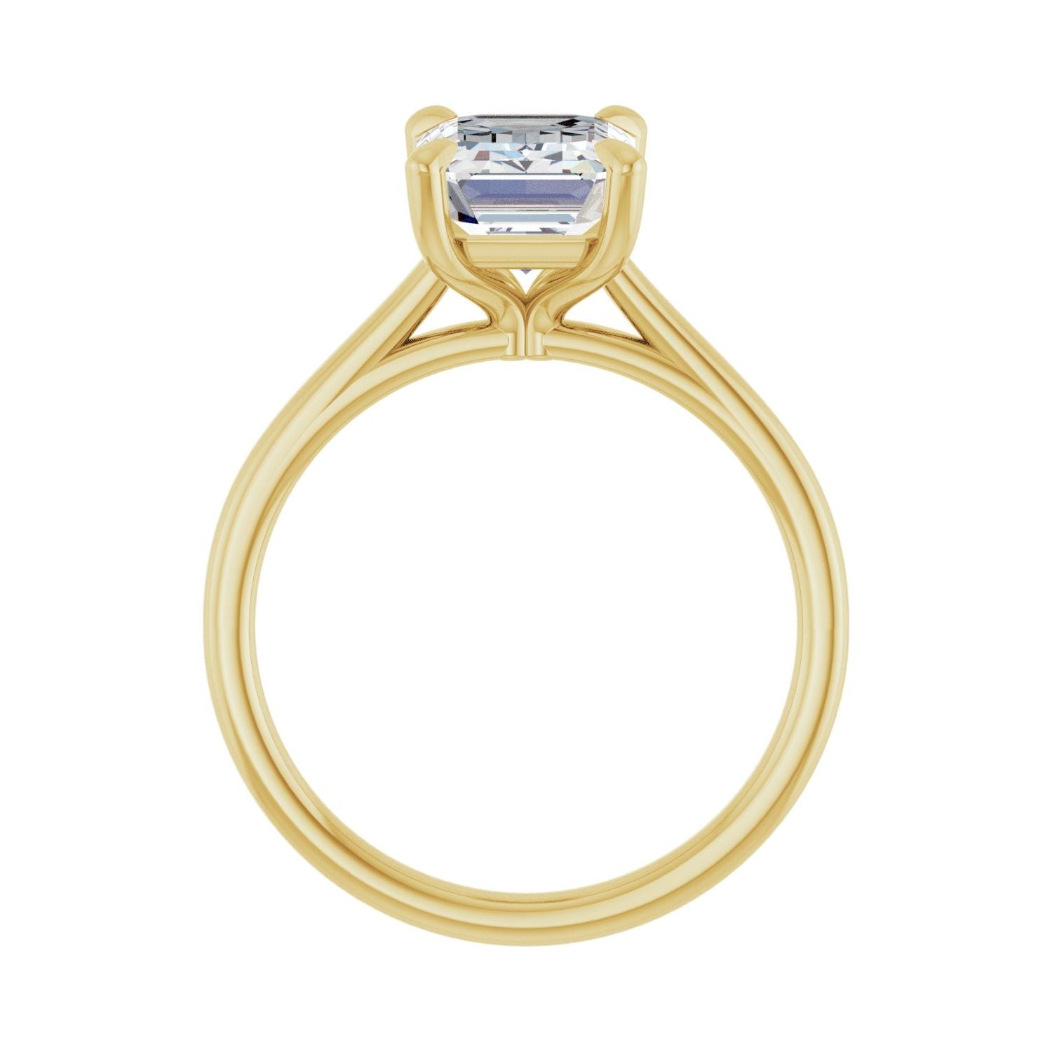 Emerald Claw-Prong Solitaire Engagement Ring | Metal Type=14K Yellow Gold | Center Stone Size=2.5 CT | Image 2
