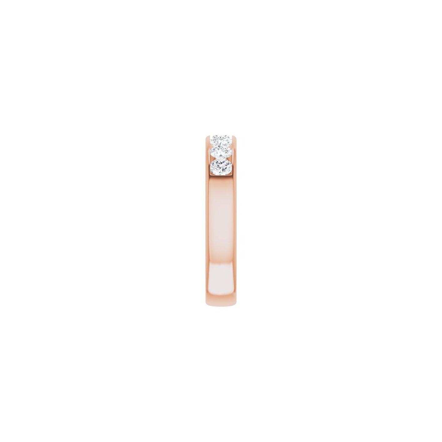 Channel-Set Accented Band - Round 3MM-4MM | Metal Type=14K Rose Gold | Diamond Size=3.5MM | Image 1