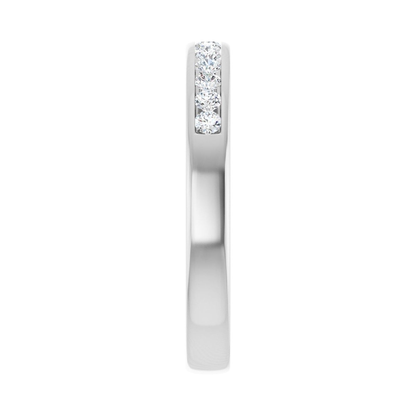 Channel-Set Accented Band - Round 1MM-2.5MM | Metal Type=Platinum | Diamond Size=2MM | Image 1