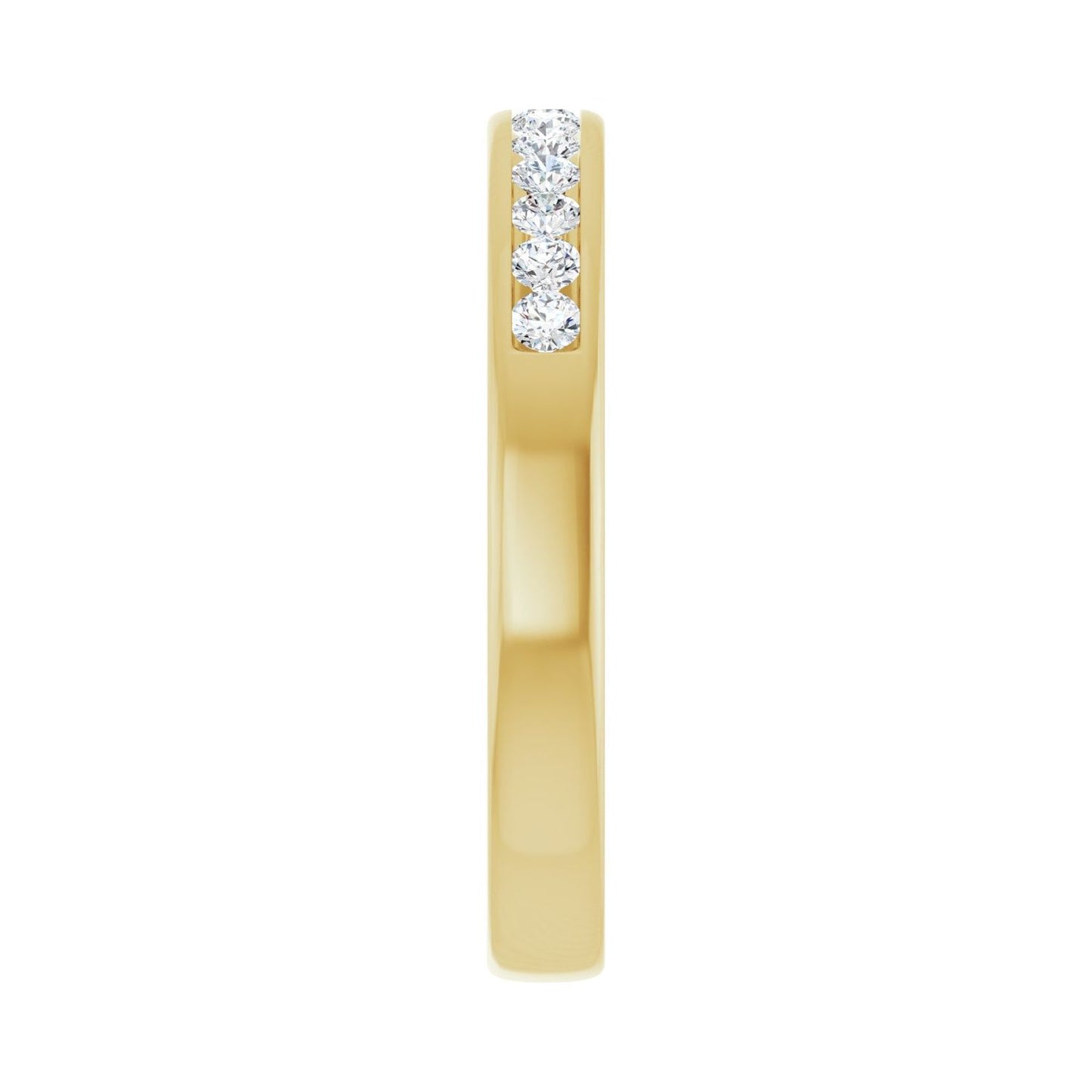 Channel-Set Accented Band - Round 1MM-2.5MM | Metal Type=14K Yellow Gold | Diamond Size=2MM | Image 1