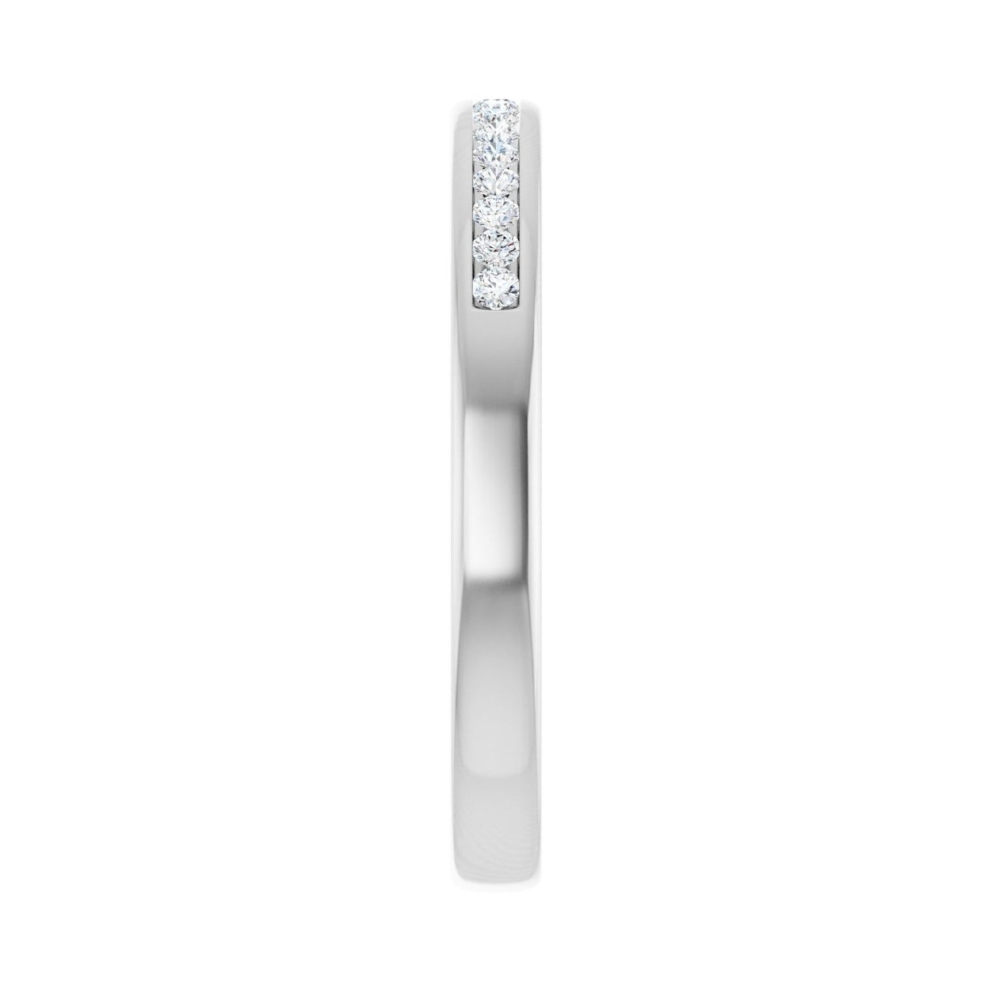 Channel-Set Accented Band - Round 1MM-2.5MM | Metal Type=14K White Gold | Diamond Size=1.5MM | Image 1