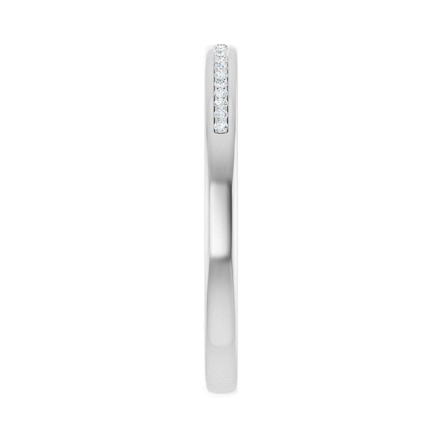 Channel-Set Accented Band - Round 1MM-2.5MM | Metal Type=14K White Gold | Diamond Size=1MM | Image 1