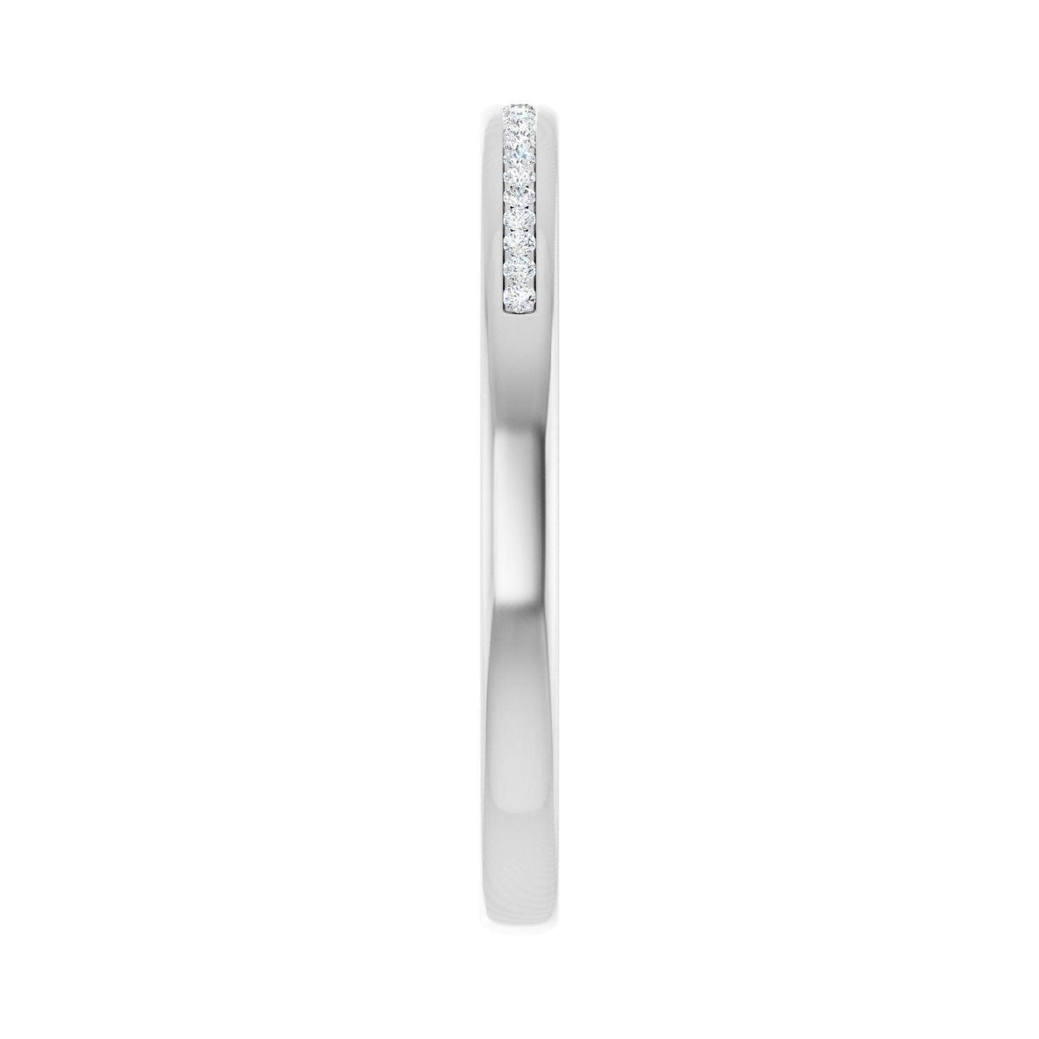 Channel-Set Accented Band - Round 1MM-2.5MM | Metal Type=14K White Gold | Diamond Size=1MM | Image 1