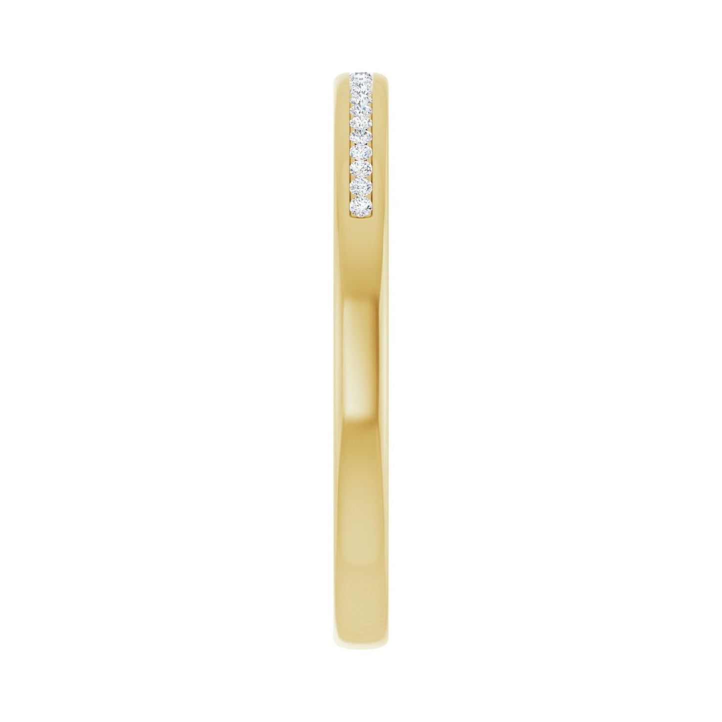 Channel-Set Accented Band - Round 1MM-2.5MM | Metal Type=14K Yellow Gold | Diamond Size=1MM | Image 1