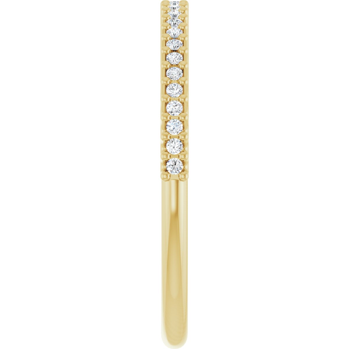 U-Prong Anniversary Band - Round | Metal Type=14K Yellow Gold | Diamond Size=1MM | Image 2