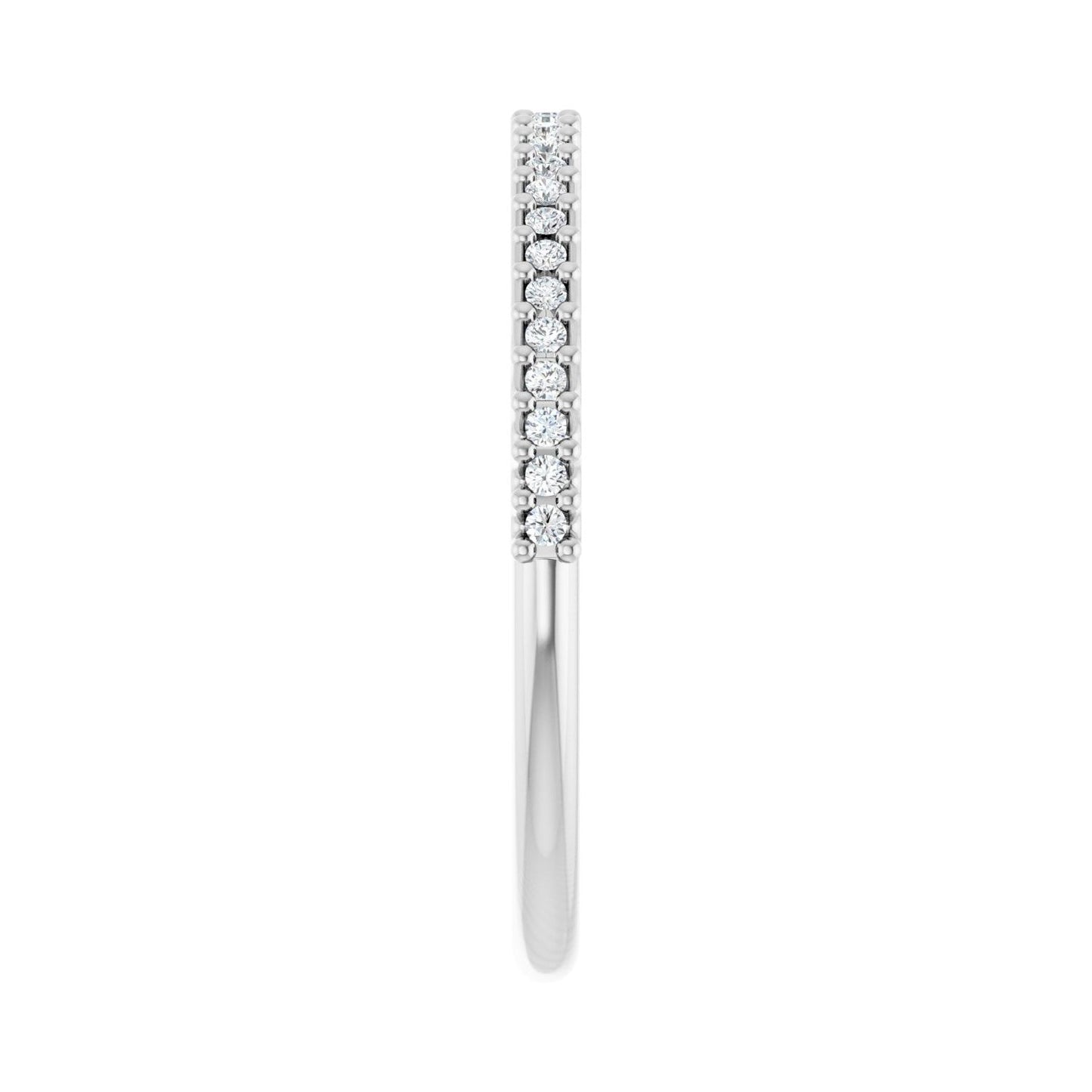 U-Prong Anniversary Band - Round 1MM-2.5MM | Metal Type=14K White Gold | Diamond Size=1MM | Image 1