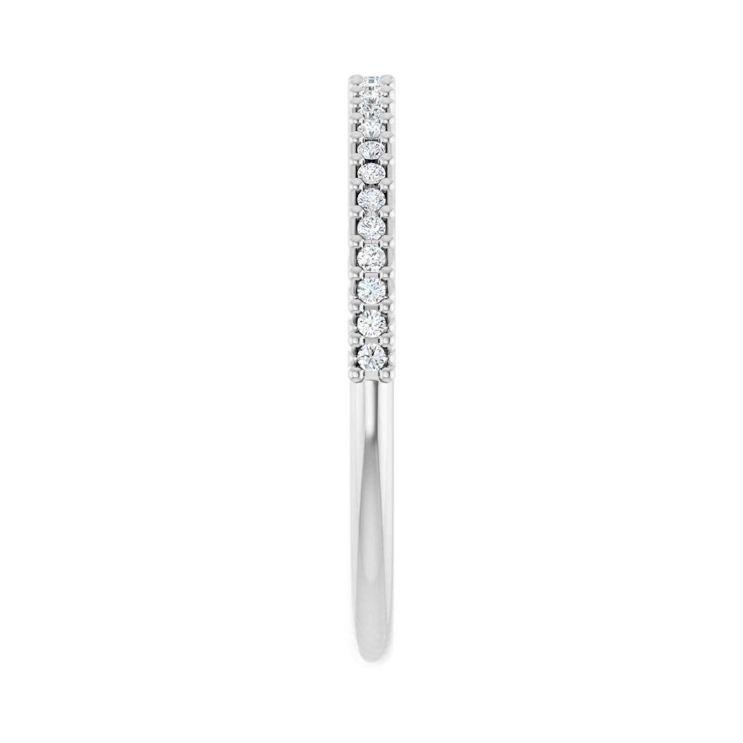 U-Prong Anniversary Band - Round 1MM-2.5MM | Metal Type=14K White Gold | Diamond Size=1MM | Image 1