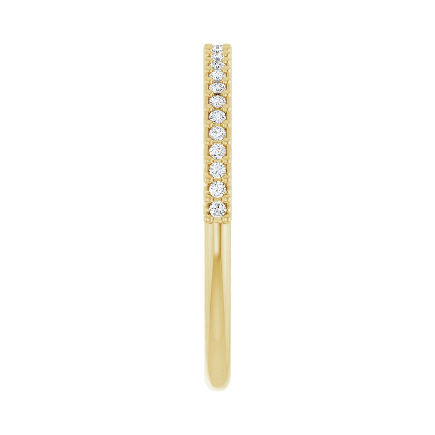 U-Prong Anniversary Band - Round 1MM-2.5MM | Metal Type=14K Yellow Gold | Diamond Size=1MM | Image 1