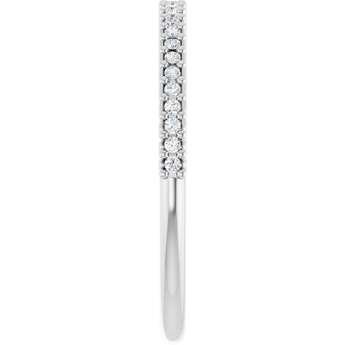 U-Prong Anniversary Band - Round | Metal Type=14K White Gold | Diamond Size=1MM | Image 2