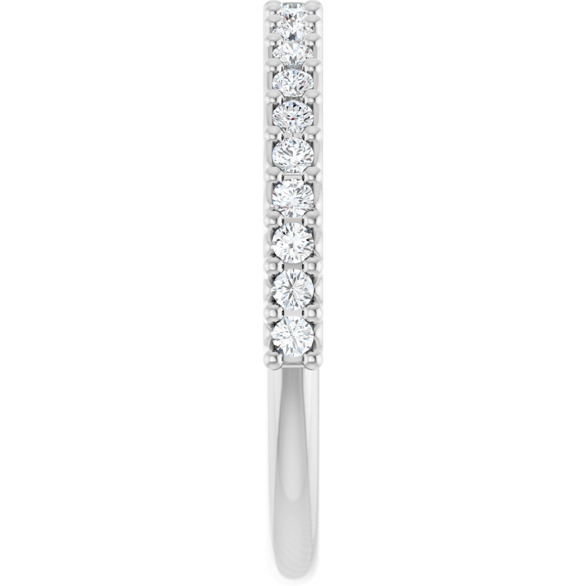 U-Prong Anniversary Band - Round | Metal Type=14K White Gold | Diamond Size=1.5MM | Image 2