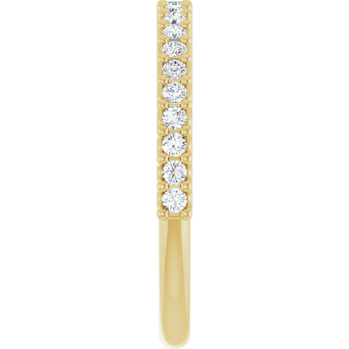 U-Prong Anniversary Band - Round | Metal Type=14K Yellow Gold | Diamond Size=1.5MM | Image 5