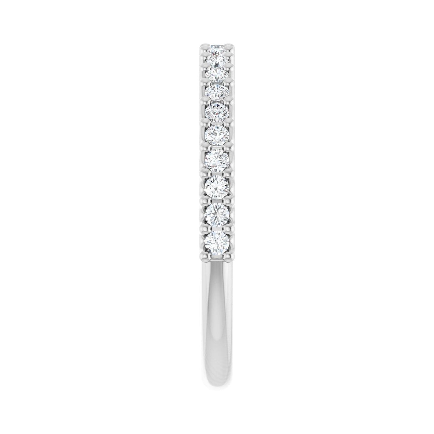 U-Prong Anniversary Band - Round 1MM-2.5MM | Metal Type=14K White Gold | Diamond Size=1.5MM | Image 1